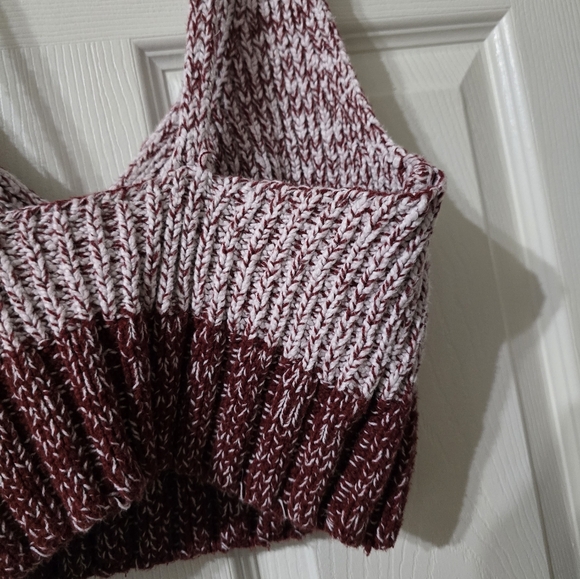 Free People Here All Day Brami Top, Cropped Two Tone Knit Sweater Cami Tank EUC! - Picture 9 of 11